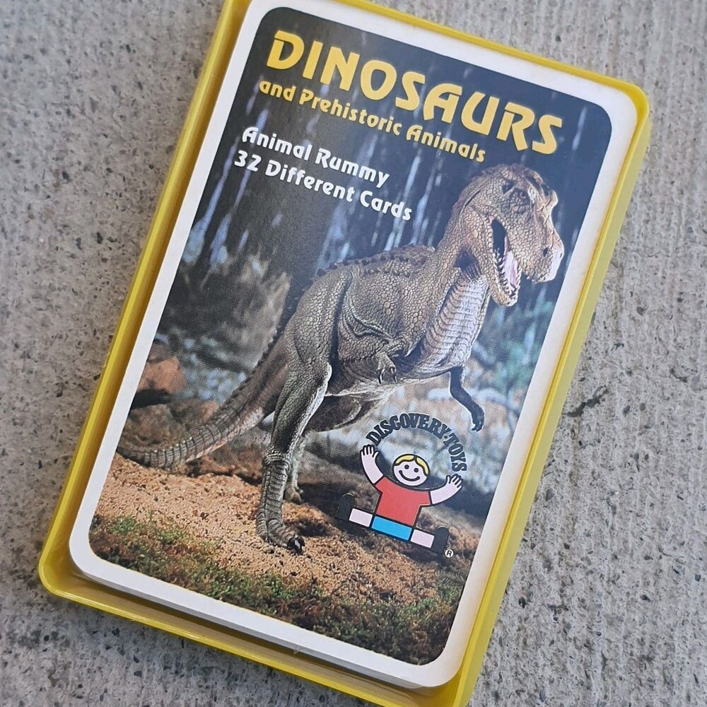 Vtg Complete Dinosaurs And Prehistoric Animals Rummy Card Game